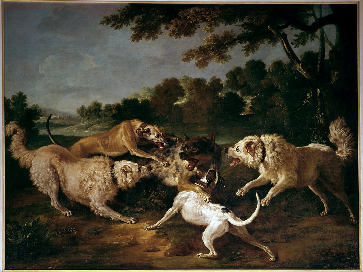 Vargjaktsmålningen av Francois Desportes (1661-1743) av Alexandre Francois Desportes