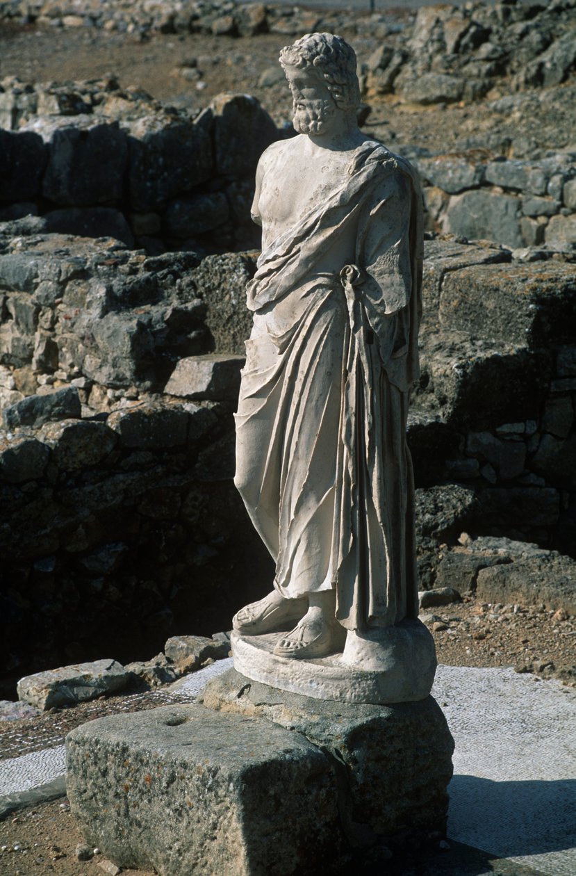 Spanien, Katalonien, La Escala, grekiska Ampurias, Staty av Asclepius av Nicolas Toussaint Charlet