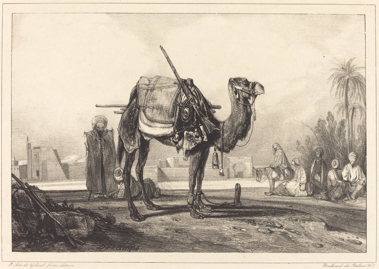 Kamel och araber av Alexandre Gabriel Decamps
