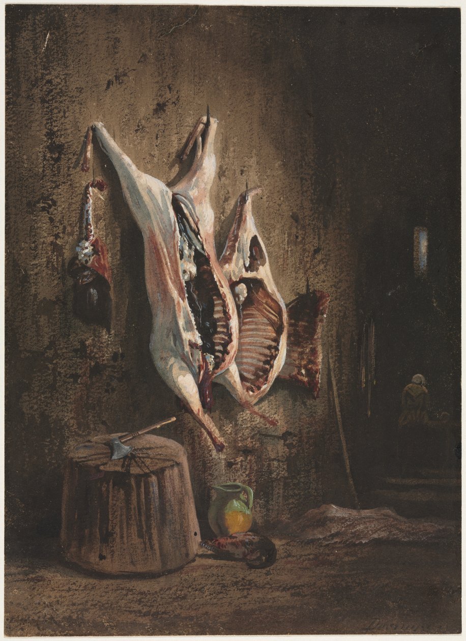 Kadaver, 1840-1860. av Alexandre Gabriel Decamps