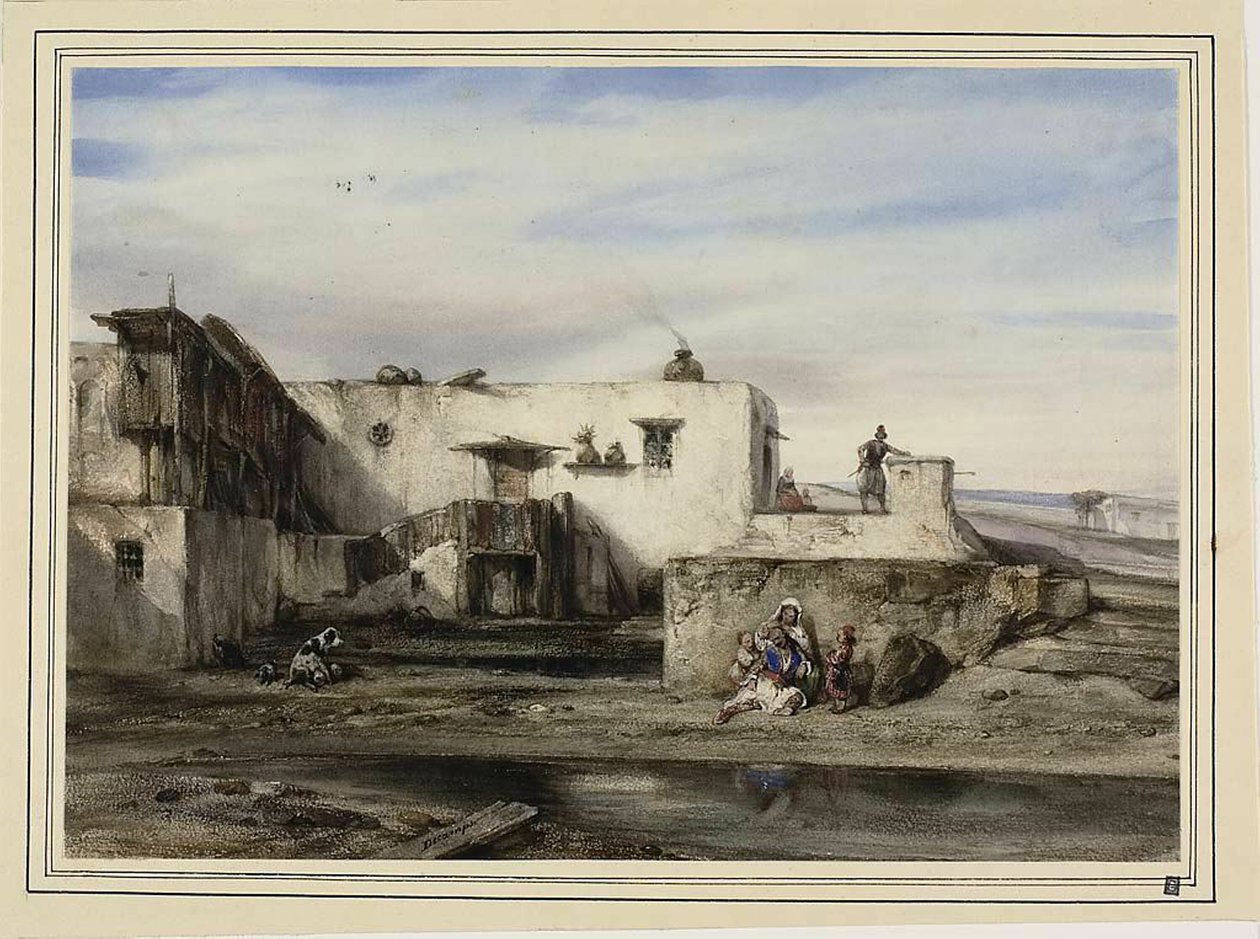 Grekisk by av Alexandre Gabriel Decamps