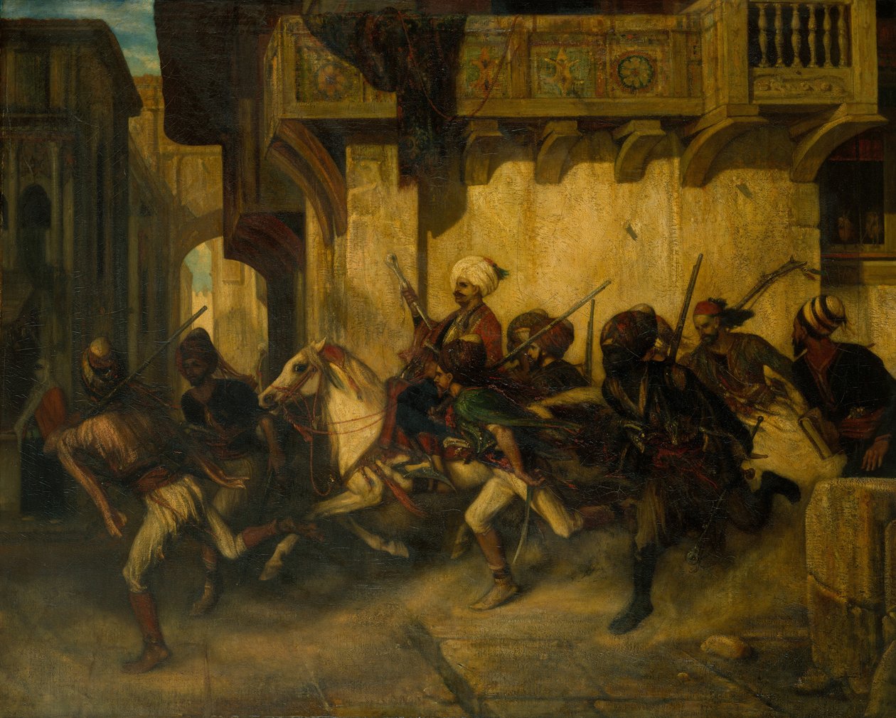 Den turkiska patrullen. av Alexandre Gabriel Decamps