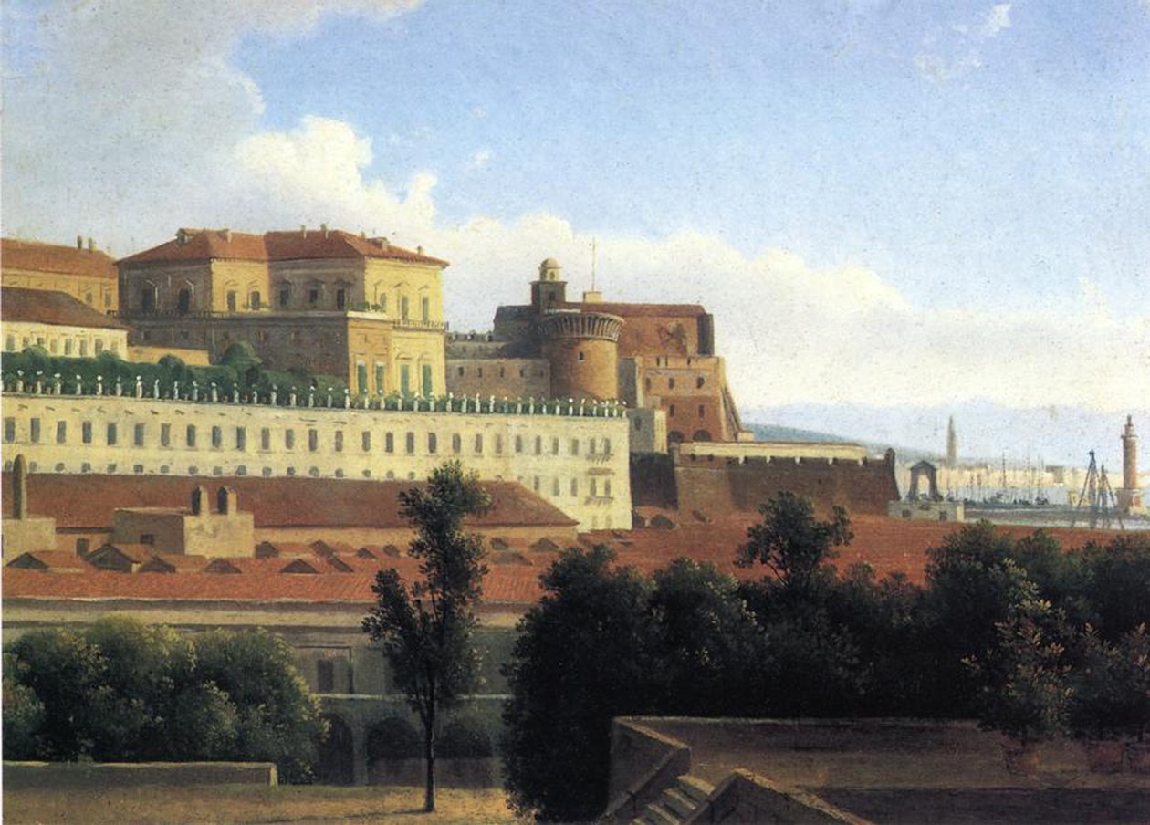Neapel, Palazzo Reale, ca 1780 (olja på papper på duk) av Alexandre Hyacinthe Dunouy