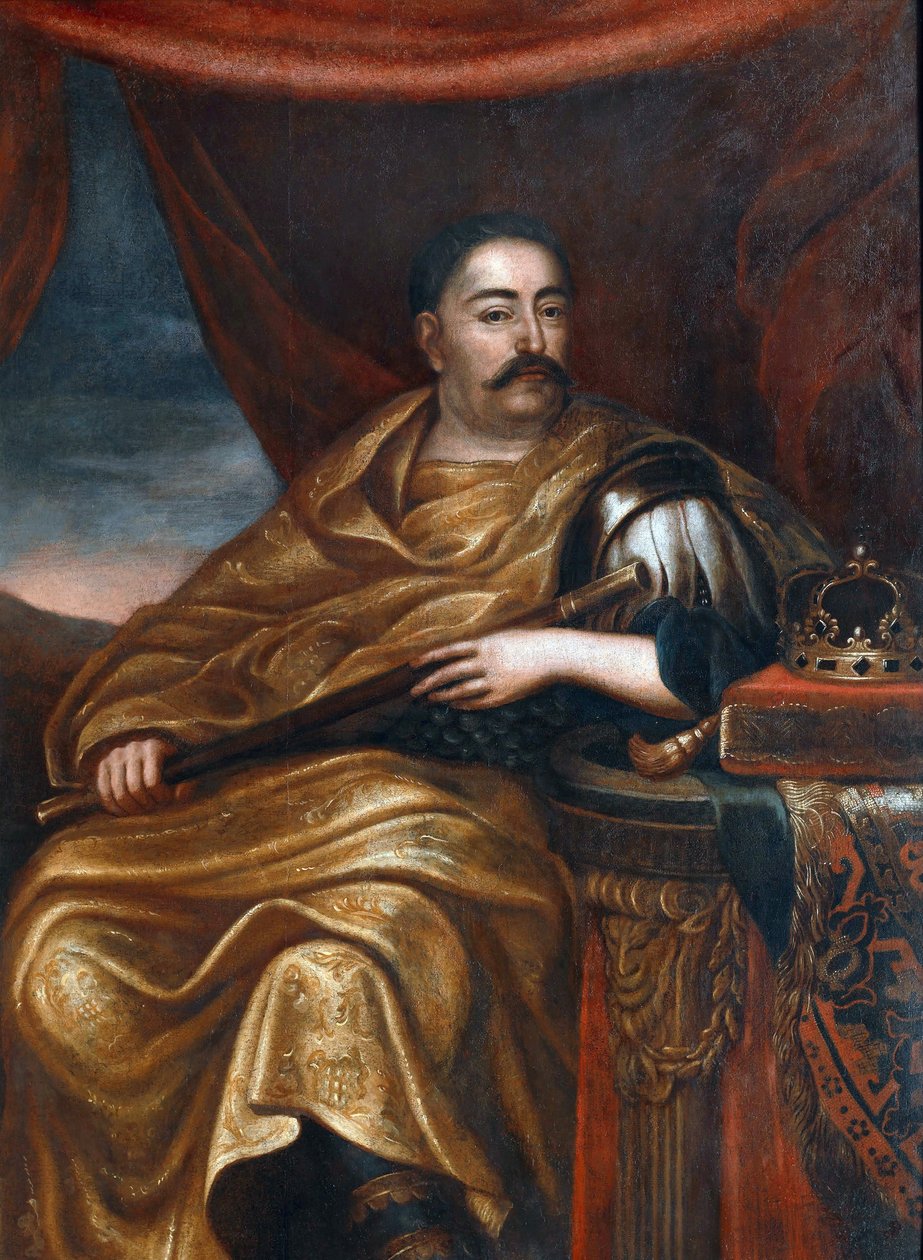 Porträtt av John III Sobieski (1629-1696) kung av Polen"" 1600-talet - Porträtt av John III Sobieski (1629-1696), kung av Polen och storhertig av Litauen - Tricius, Jan (ca 1620-c. 1692) - - Olja på duk - 162x114 cm - Wilanow Palace Museum av Alexandre Jan Tricius