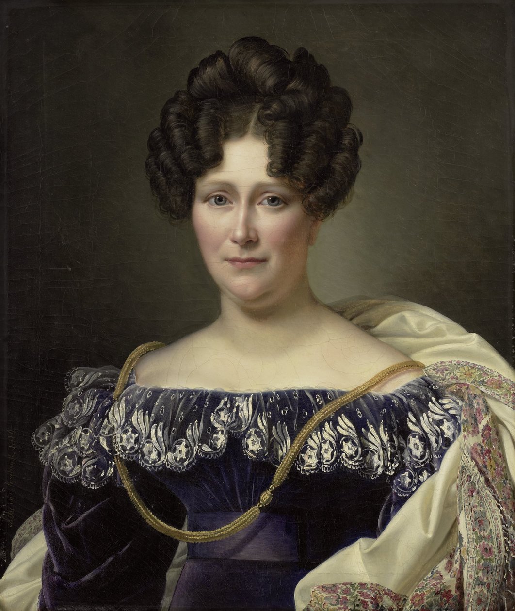 Johanna Henriette Engelen (1789-1878), andra hustru till Daniel Francis Schas av Alexandre Jean Dubois Drahonet (signed by artist)