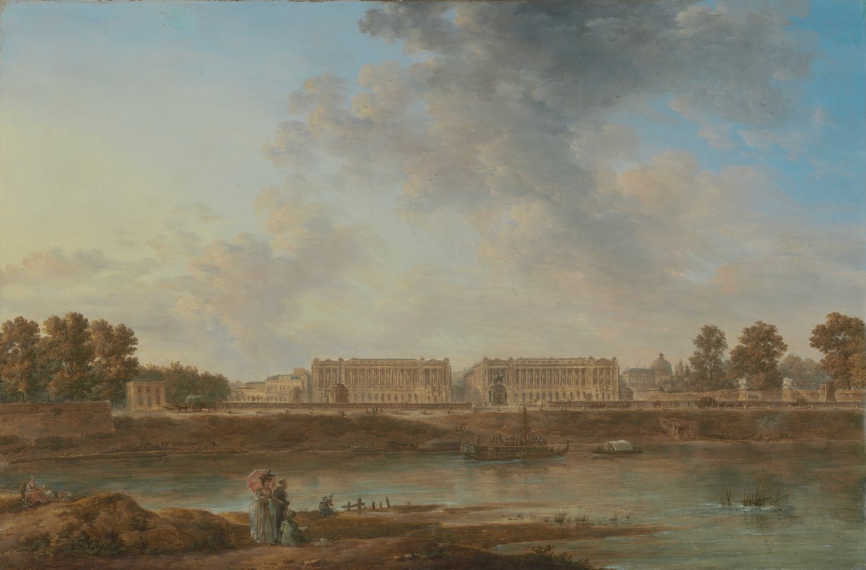 A View of Place Louis XV, c.1775-87 (olja på duk) av Alexandre Jean Noel