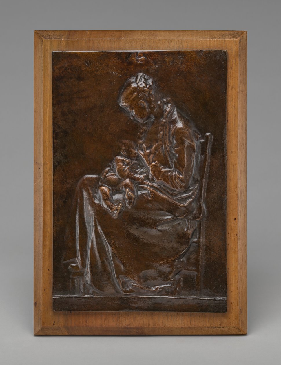 Maternity, eller ung kvinna som ammar ett barn, modell 1882. av Alexandre Louis Marie Charpentier