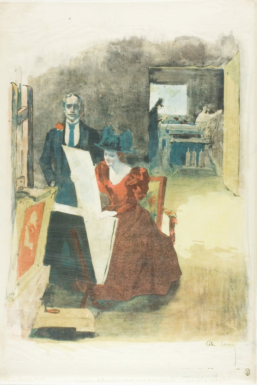 Omslag till portföljen, The Painters-Lithographers (Les Peintres Lithographes) av Alexandre Lunois