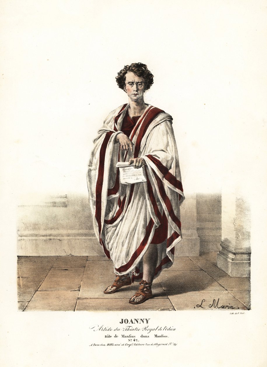 Jean-Bernard Joanny och Manlius i Manlius Torquatus av Marie-Catherine Desjardins, Theatre Royal de l