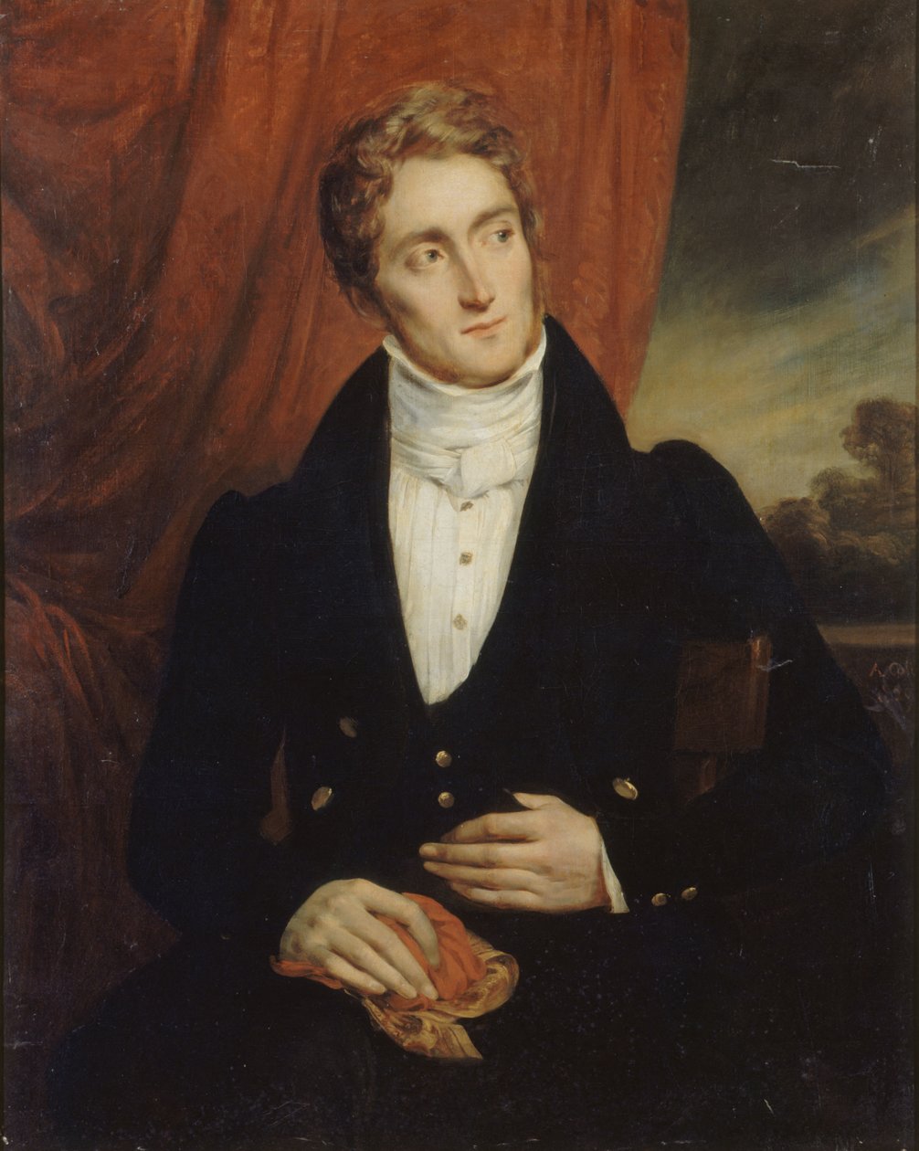 Porträtt av Jean-Georges Farcy 1800-1830, 1829. av Alexandre Marie Colin
