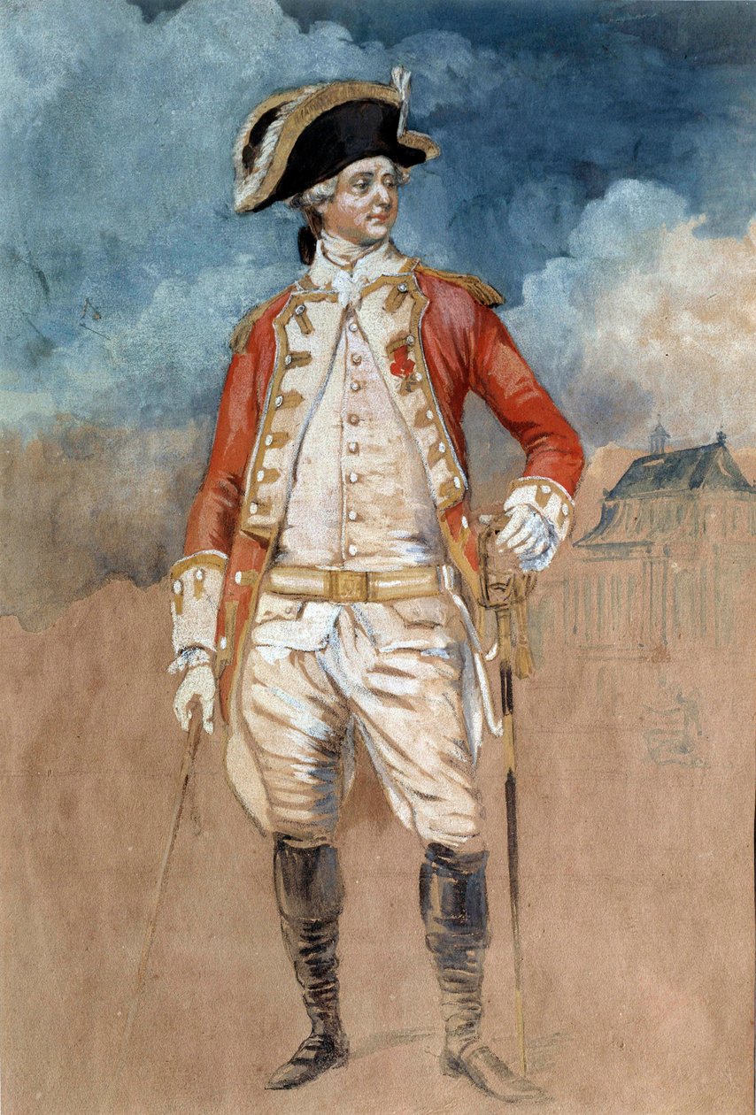 Hellängdsporträtt av Louis Stanislas Xavier av Frankrike, greve av Provence (blivande kung Ludvig XVIII) (1755-1824) Akvarell av Alexandre Moitte (1750-1828) Amiens från 1700-talet, Musee de Picardie av Alexandre Moitte