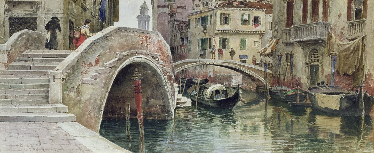 Venedig, 1887 (wc på papper) av Alexandre Nicolaievitch Roussoff