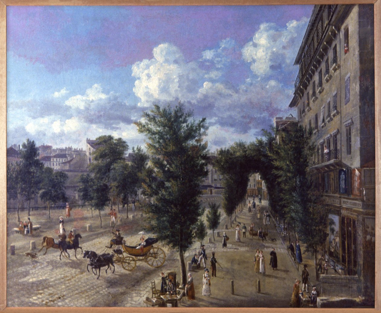 Grands boulevards, Paris, ca 1800 (målning) av Alexandre Pau de Saint Martin