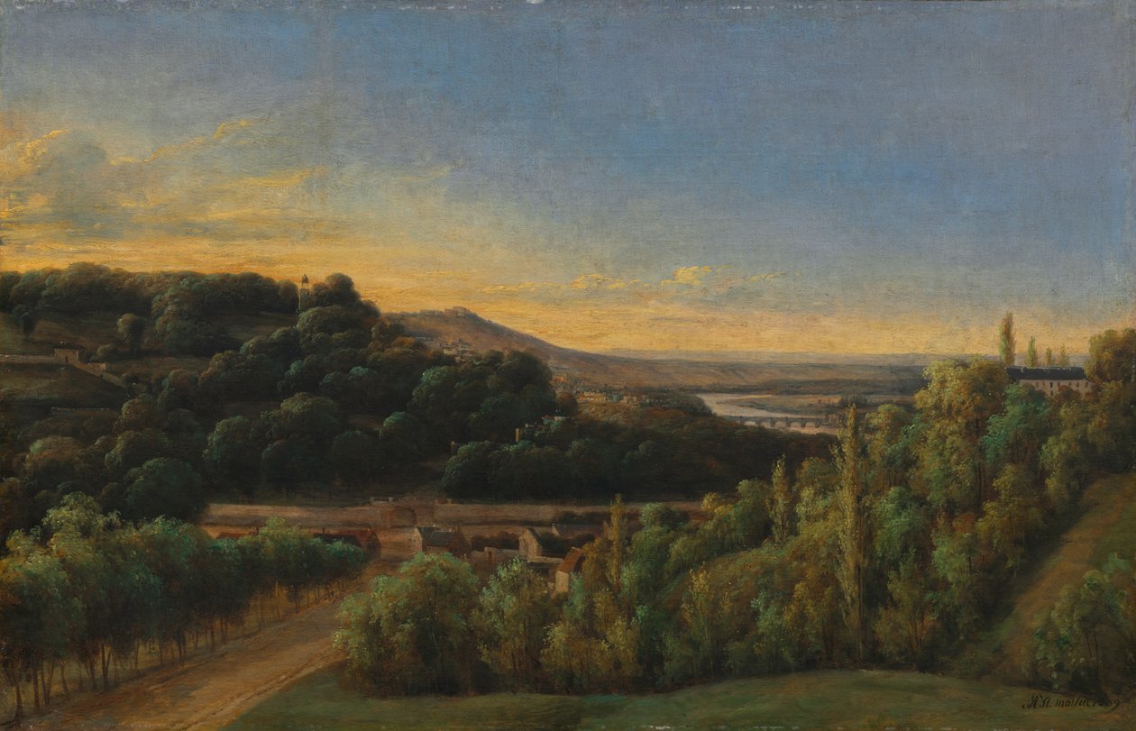 Utsikt över Saint-Cloud, nära Seine av Alexandre Pau de St. Martin