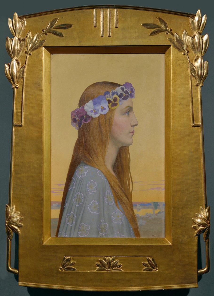 La Pensee - Tanke (målning på duk) av Alexandre Seon