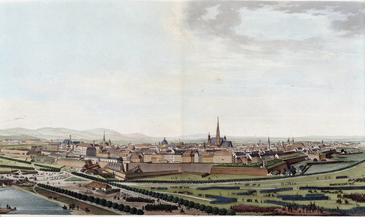 Allmän bild av Wien tagen från Saint Charles-kyrkan - i "Picturesque Voyage to Austria by Count Alexandre de Laborde", Paris, ed. Didot den äldre av Alexandre de Laborde