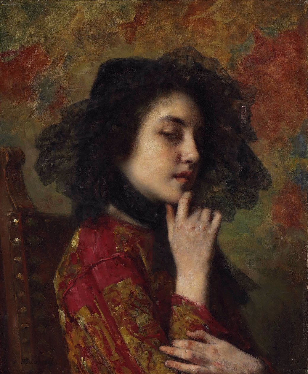 Portrait of a Georgian Princess av Alexei Harlamov
