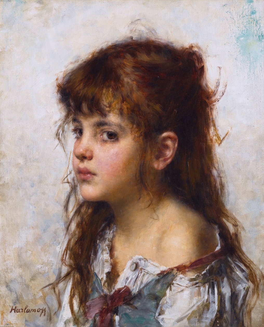 Portrait of a young girl  av Alexei Harlamov