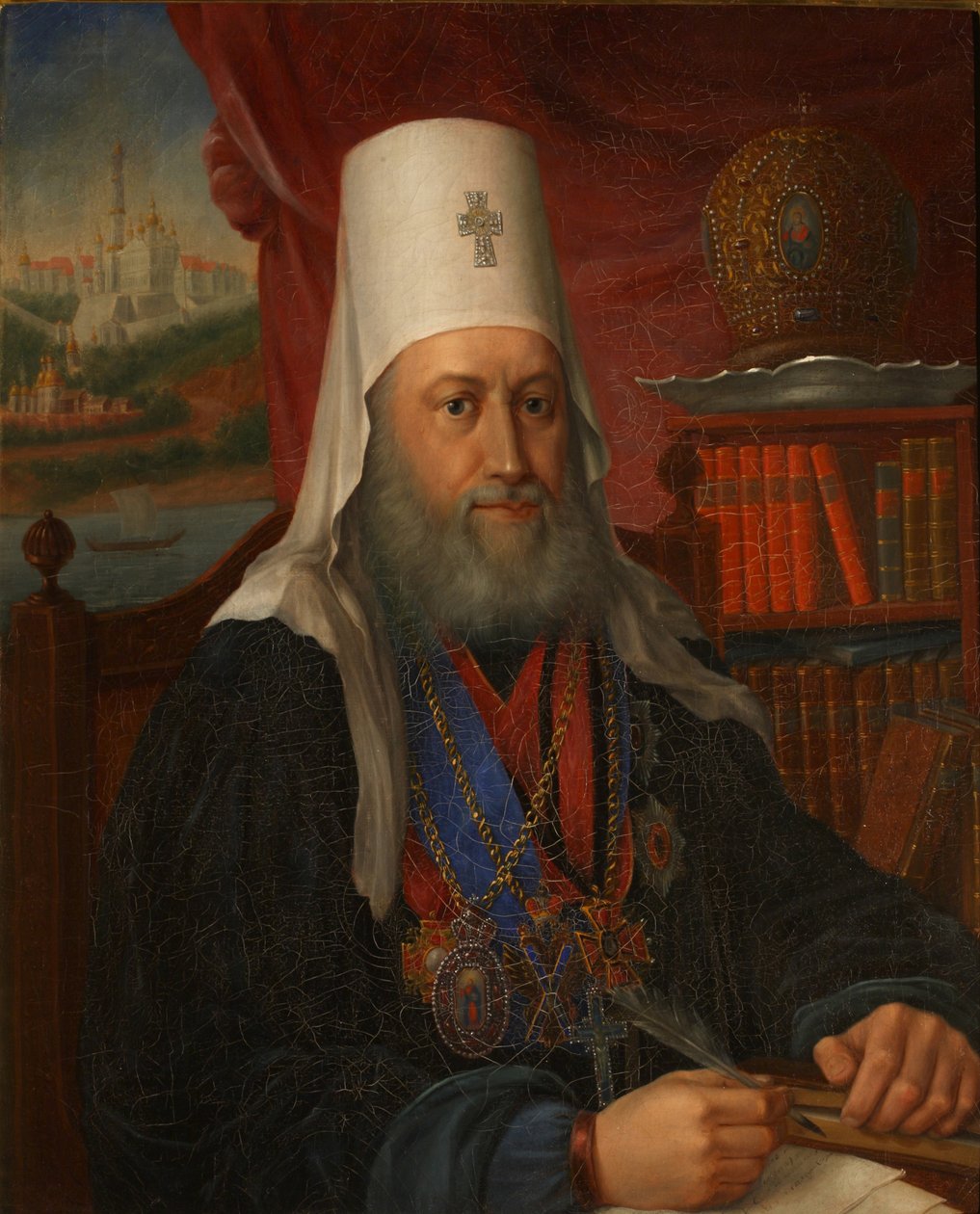 Porträtt av Jevgenij Bolkhovitinov 1767-1837, Metropolitan of Kiev and Galicien, 1837 av Alexei Afanasyevich Kalashnikov