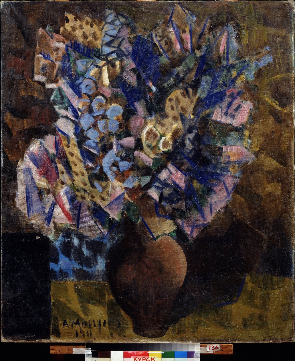 Blommor (Blommor). Målning Alexei Alexeyevich Morgunov (Morgunov) (1884-1935), olja på duk av Alexei Alexeyevich Morgunov