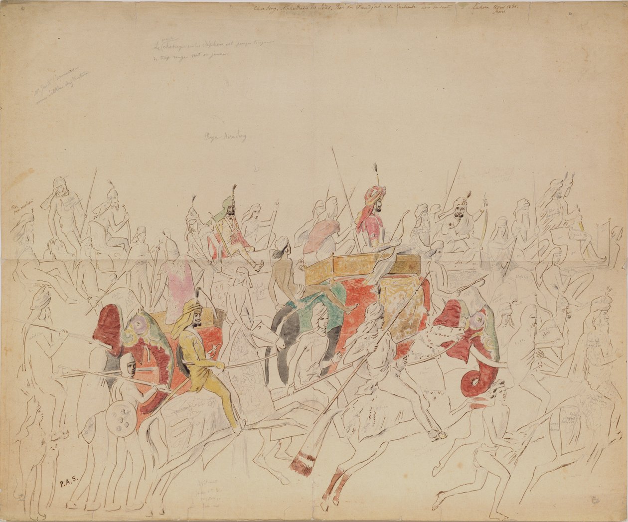 Maharaja Sher Singh från Punjab och hans domstol, 1846 av Alexei Dmitriyevich Saltykov