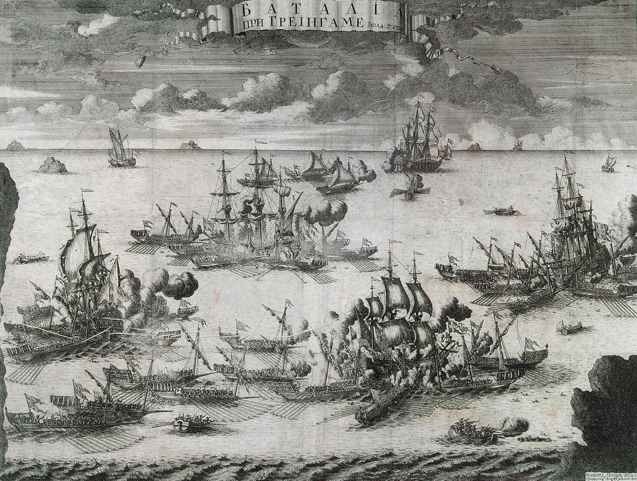 Slaget vid Grengam den 27 juli 1720, 1721. av Alexei Fyodorovich Zubov