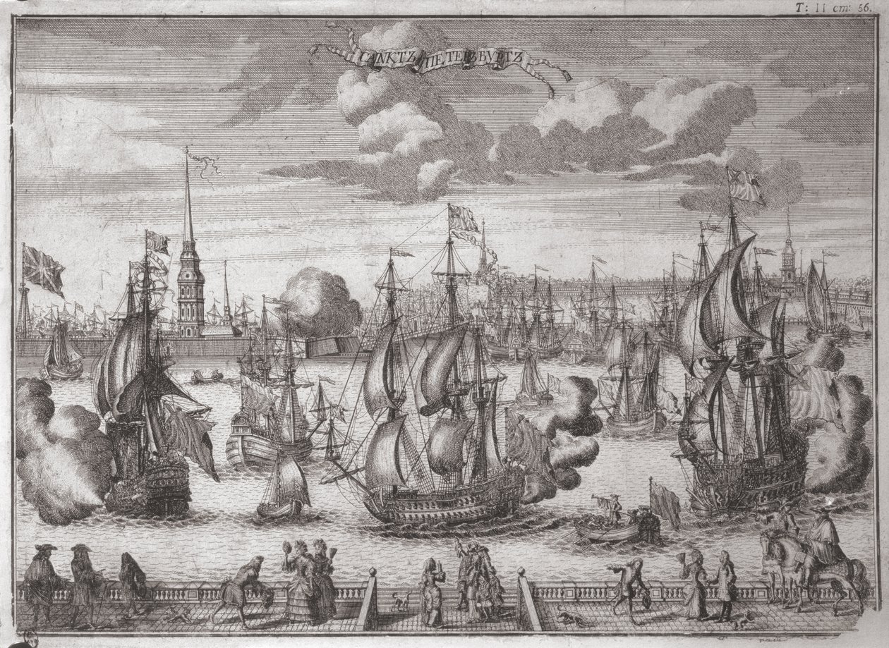 Utsikt över Sankt Petersburg, 1727 av Alexei Fyodorovich Zubov