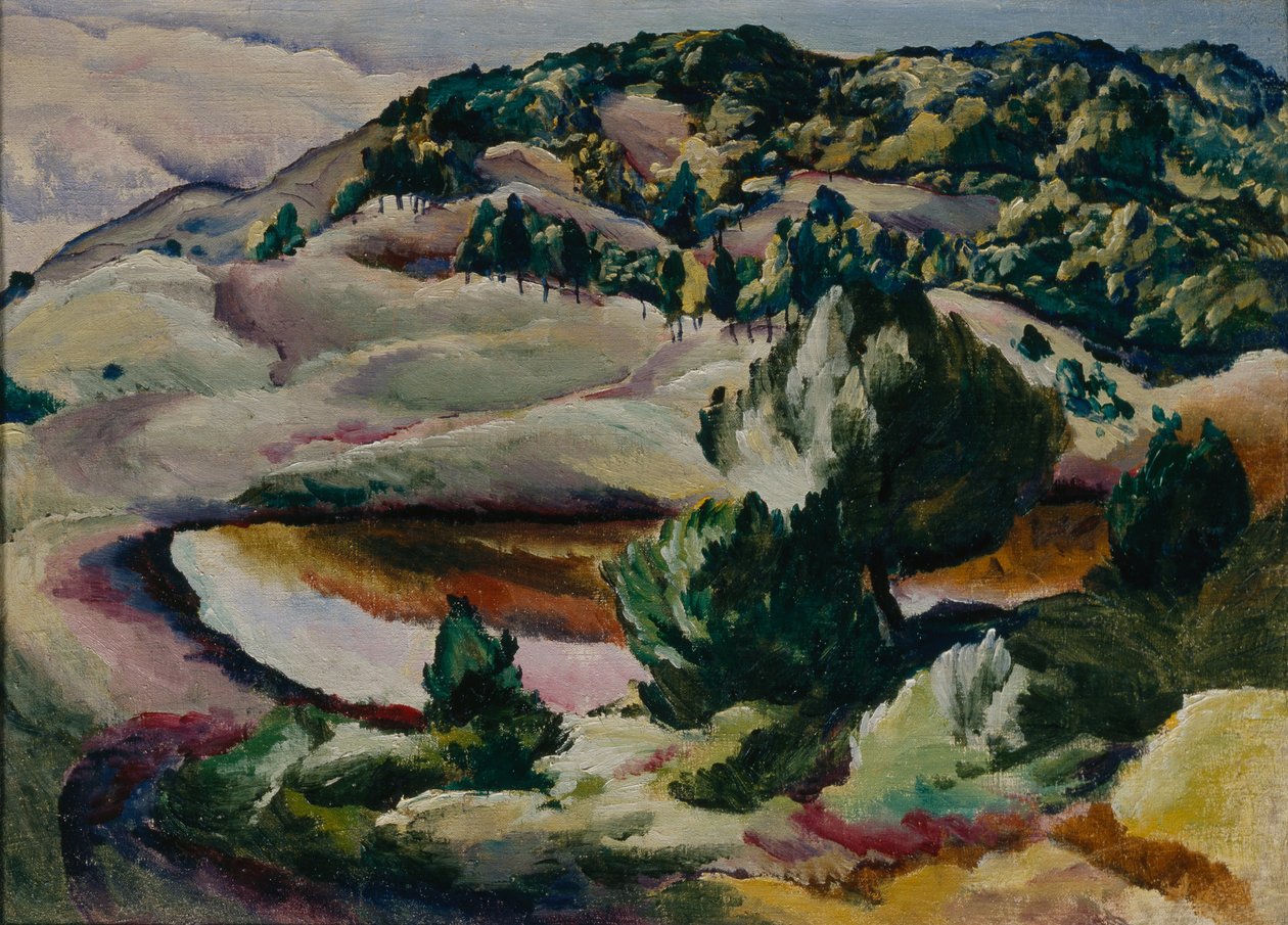 Korolkovskiye Dachas. Pond in the Hills, 1918 av Alexei Ilyich Kravchenko