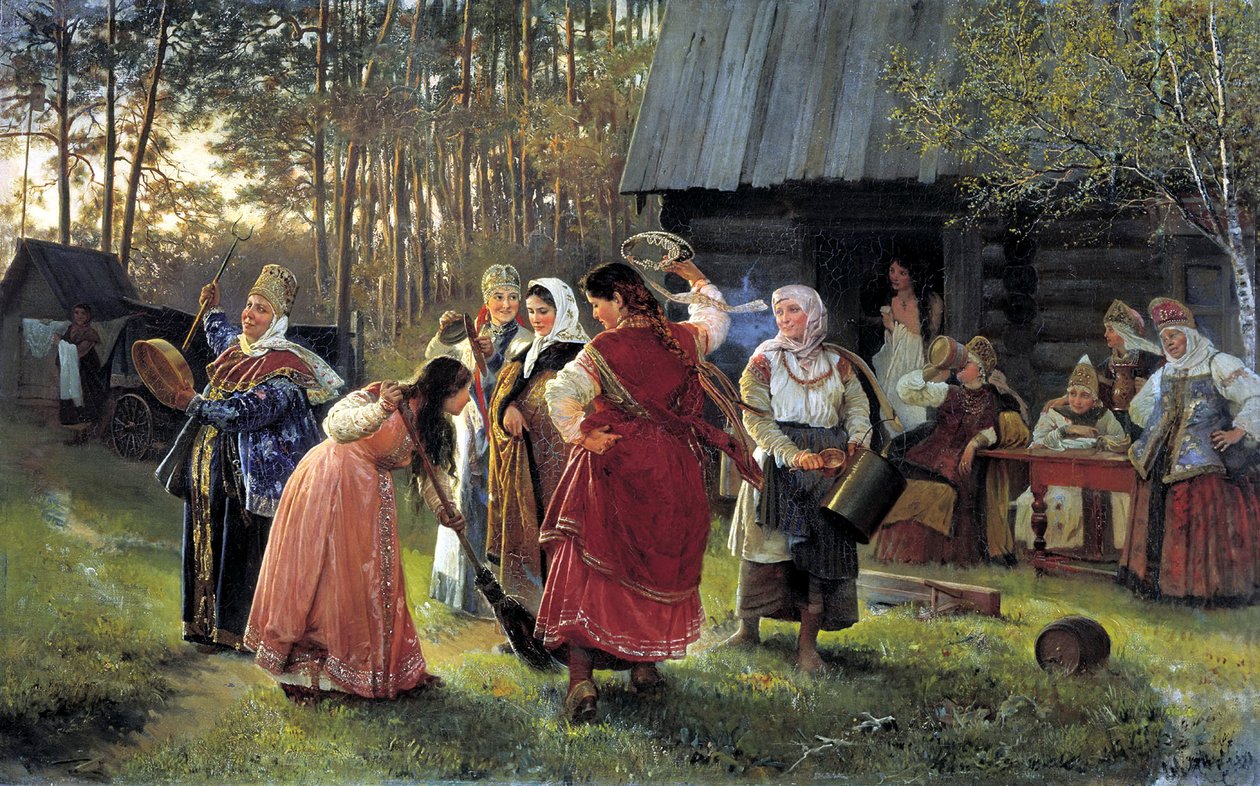 Bröllopsfesten, 1889 av Alexei Ivanovich Korzukhin