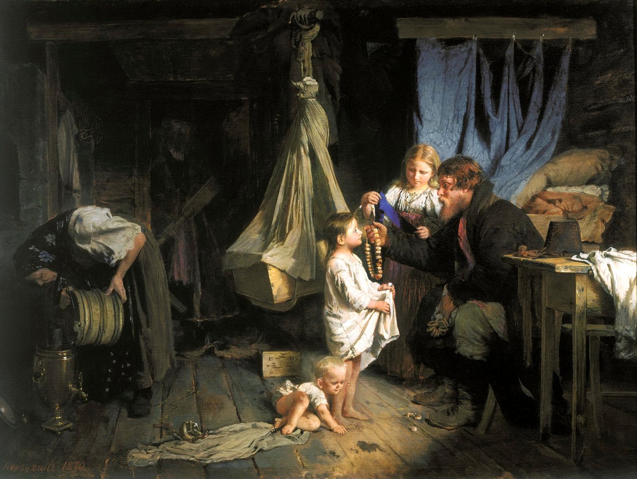 "Återvända från stan", 1870. av Alexei Ivanovich Korzukhin