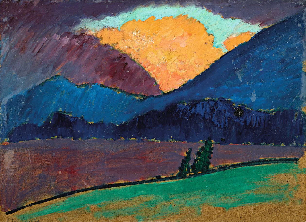 Sommarkväll i Murnau, 1908-1909. av Alexei Javlensky von