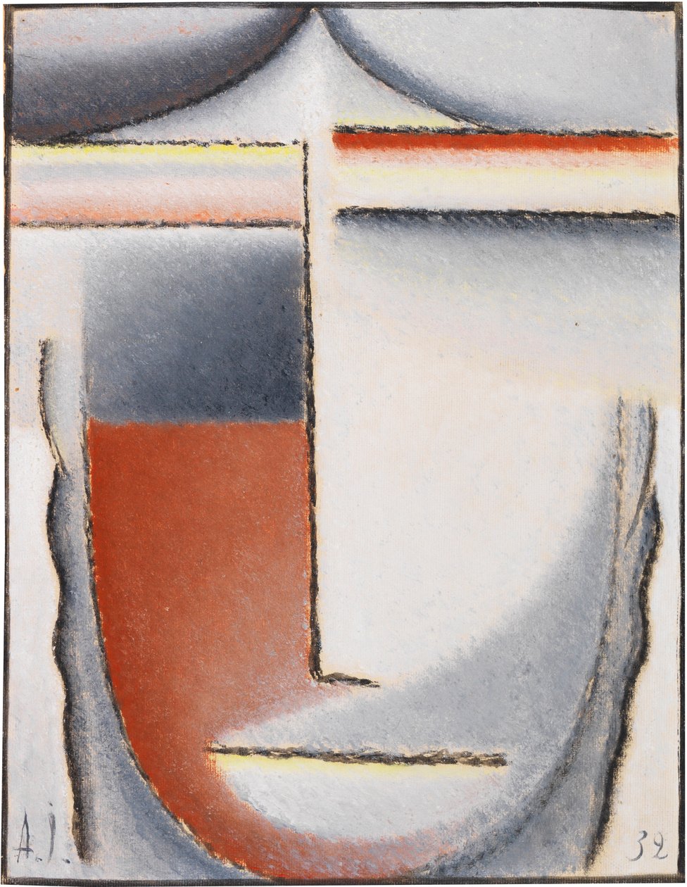 Vinterstämning Abstrakt huvud, 1932. av Alexei Javlensky von