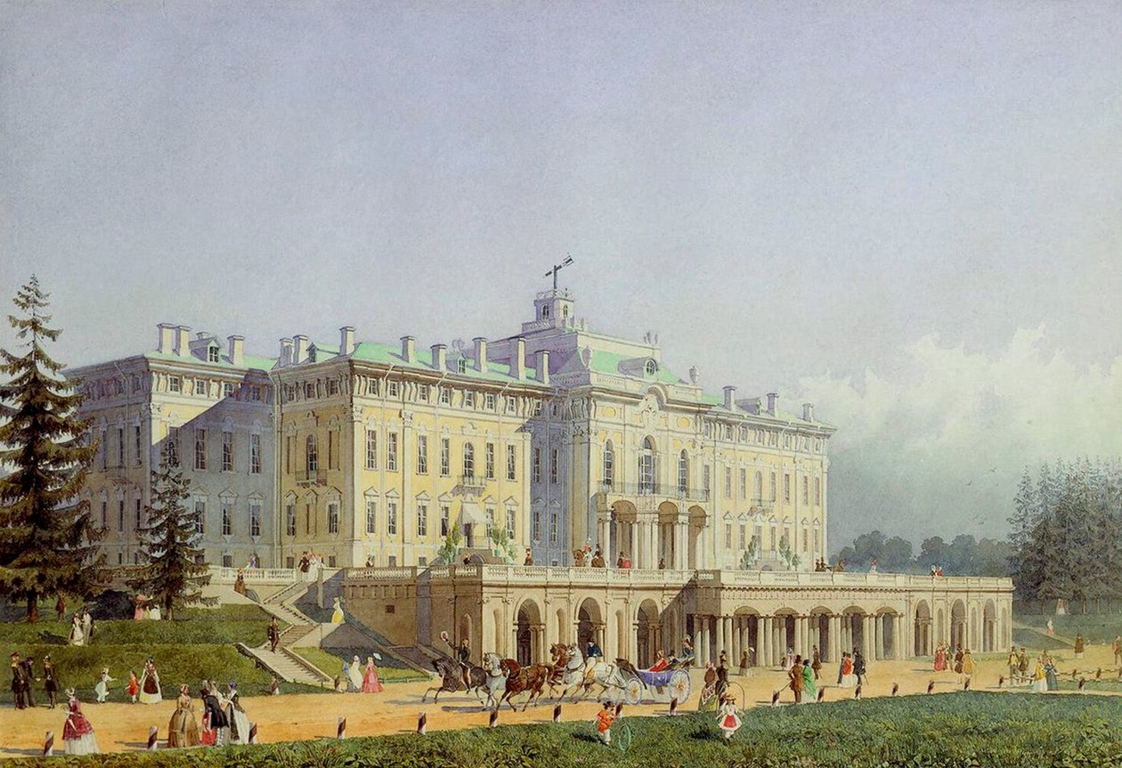 Konstantinpalatset i Strelna, 1847. av Alexei Maximovich Gornostayev