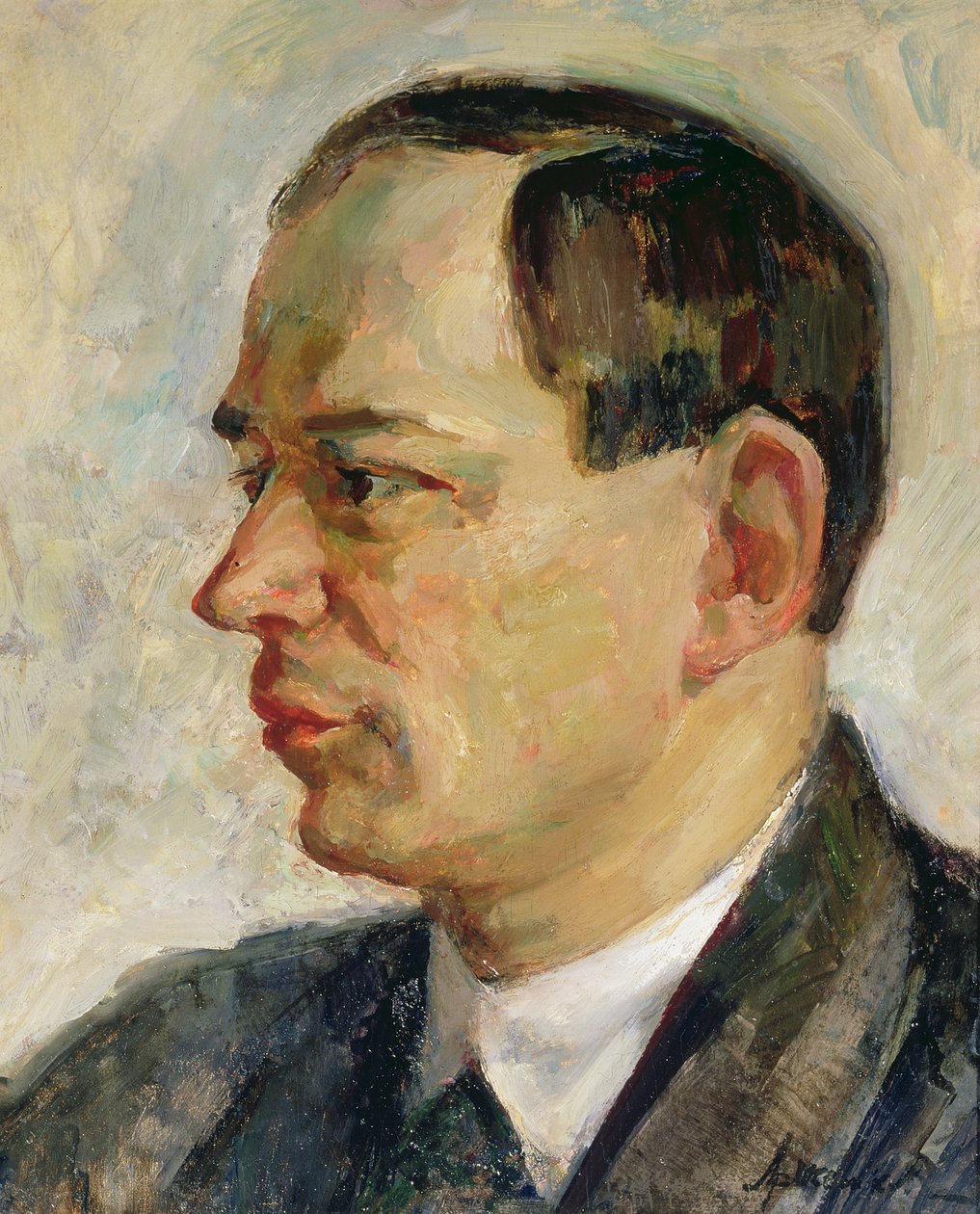 Porträtt av Vissarion Shebalin (1902-63) 1933 (olja på duk) av Alexei Nikolayevich Arzhenikov