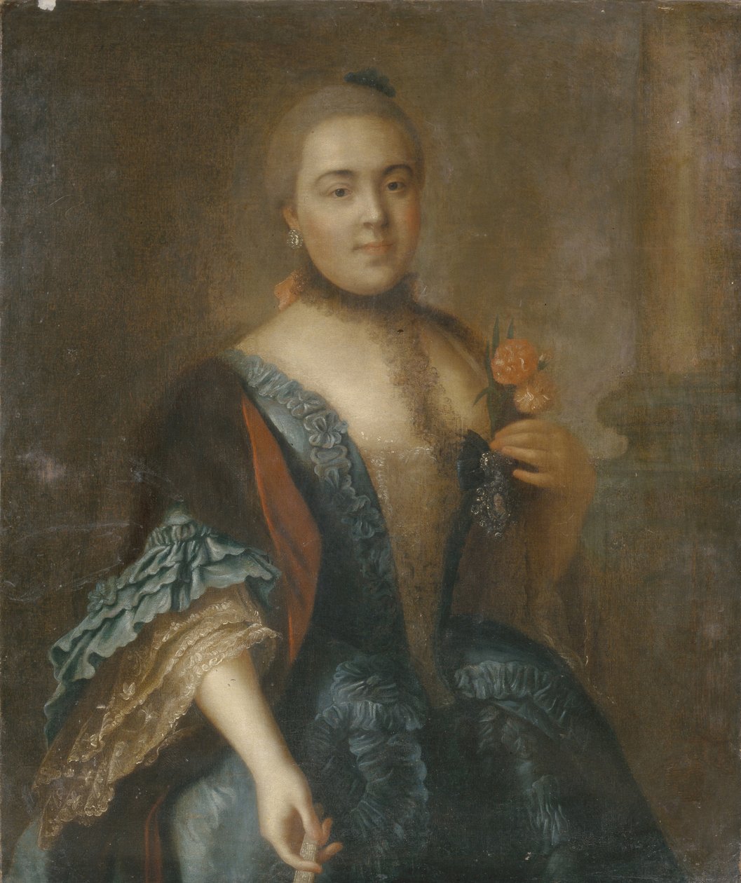 Porträtt av grevinnan Elizabeth Vorontsova 1739-1792, 1762 av Alexei Petrovich Antropov