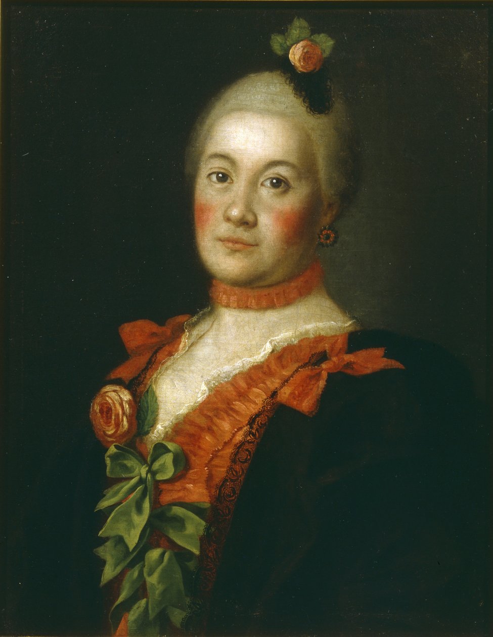 Porträtt av grevinnan Tatyana Alexeyevna Trubetskaya, 1761 av Alexei Petrovich Antropov