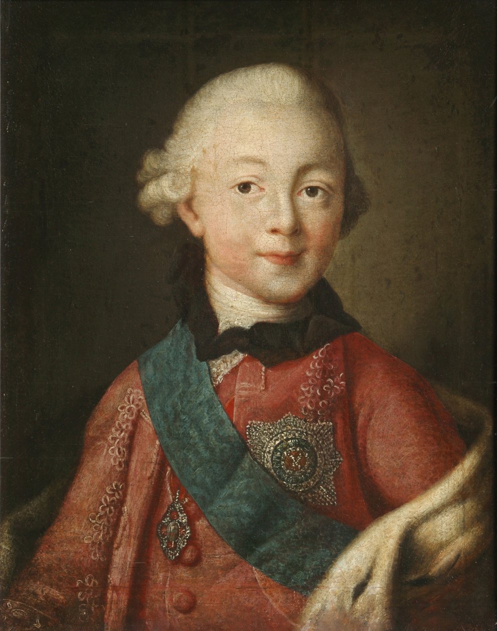 Porträtt av storhertig Pavel Petrovich 1754-1801, 1765 av Alexei Petrovich Antropov