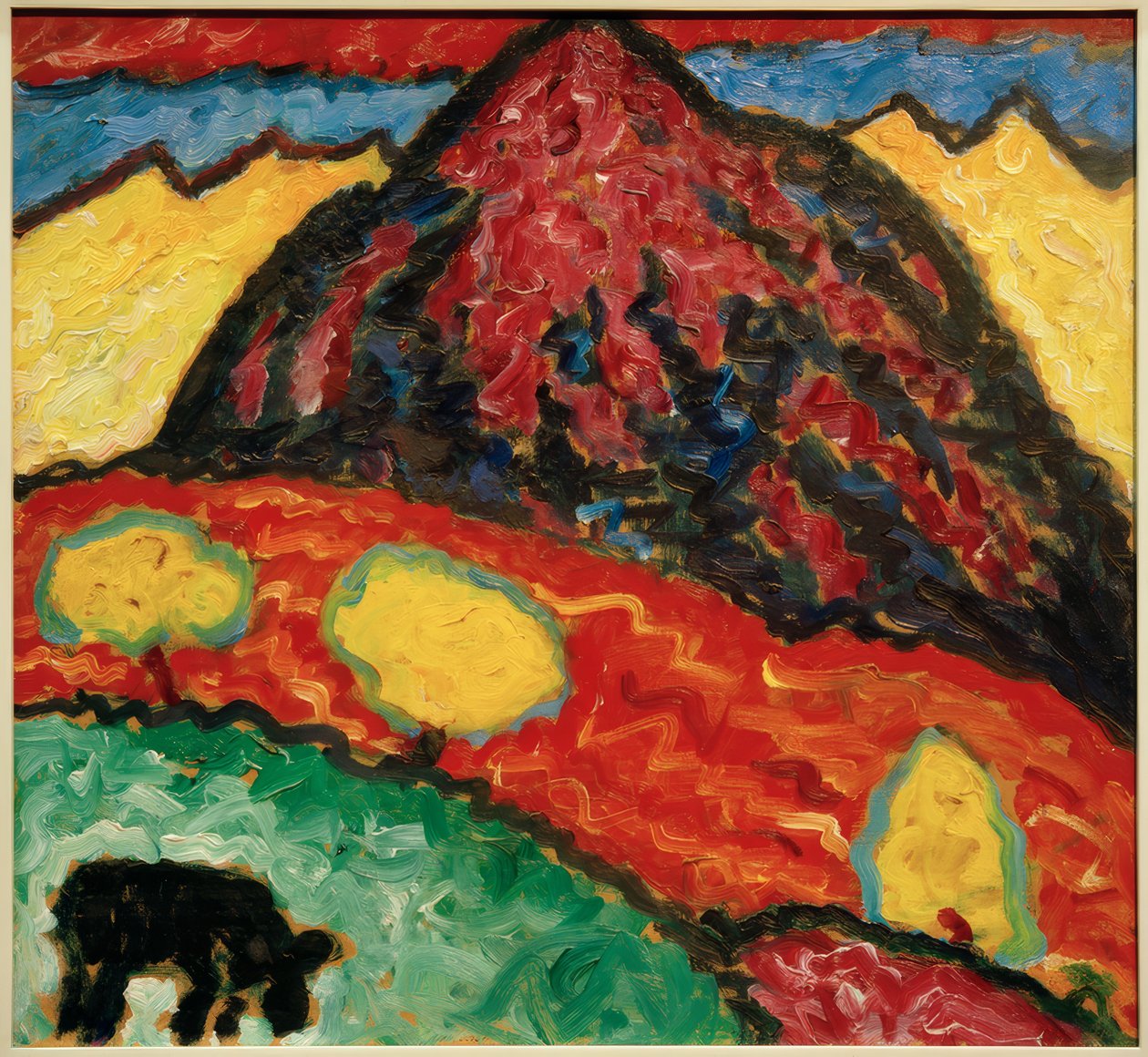 A. Jawlensky, Landskap med en ko av Alexej von Jawlensky