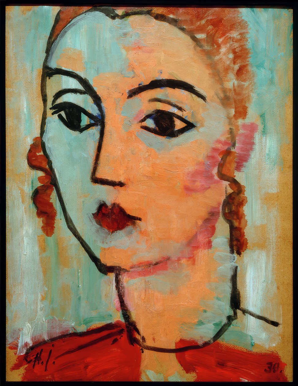 Porträtt av Lisa Kümmel av Alexej von Jawlensky