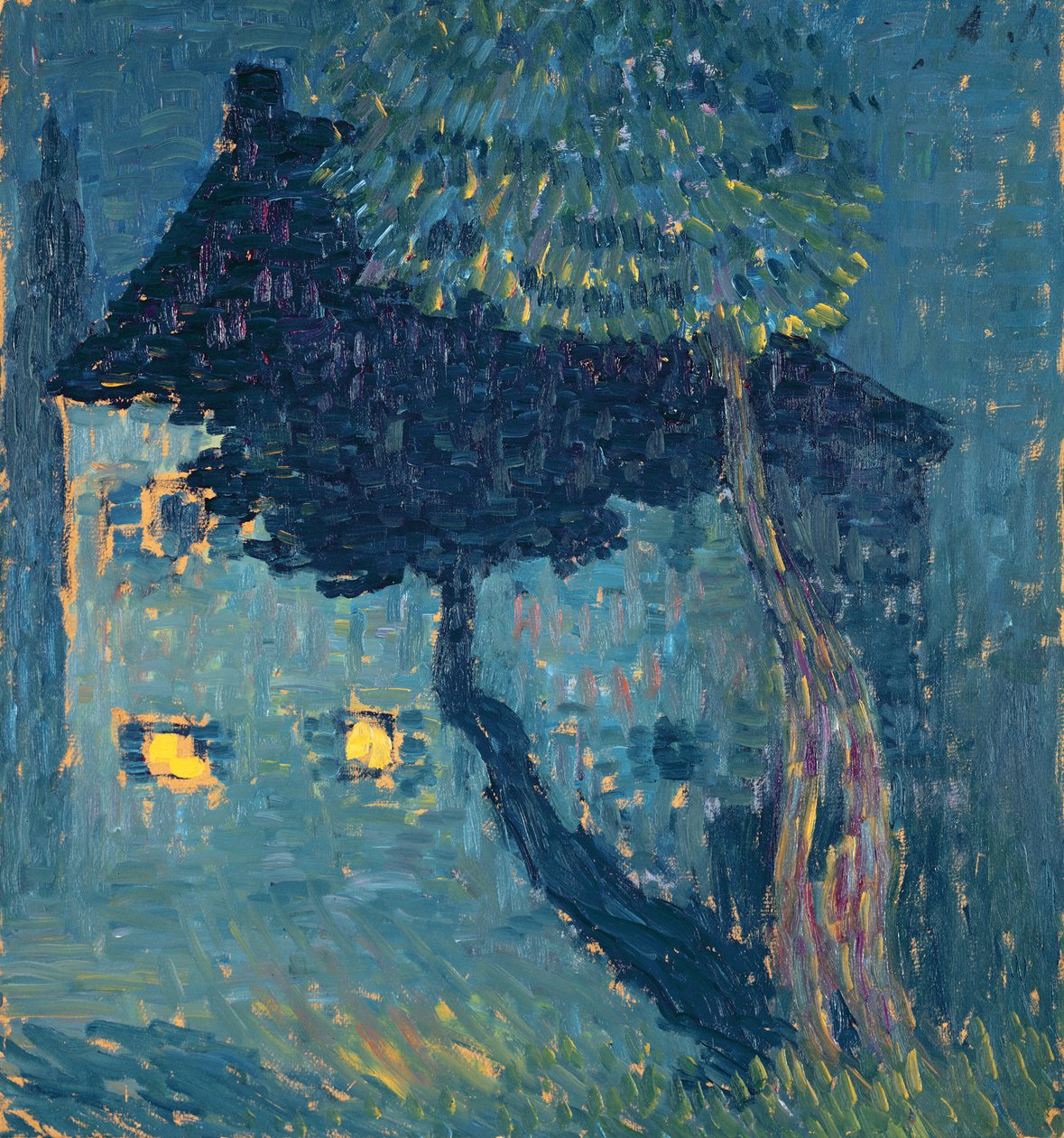 Stuga i skogen, 1903 (olja på trä) av Alexej von Jawlensky