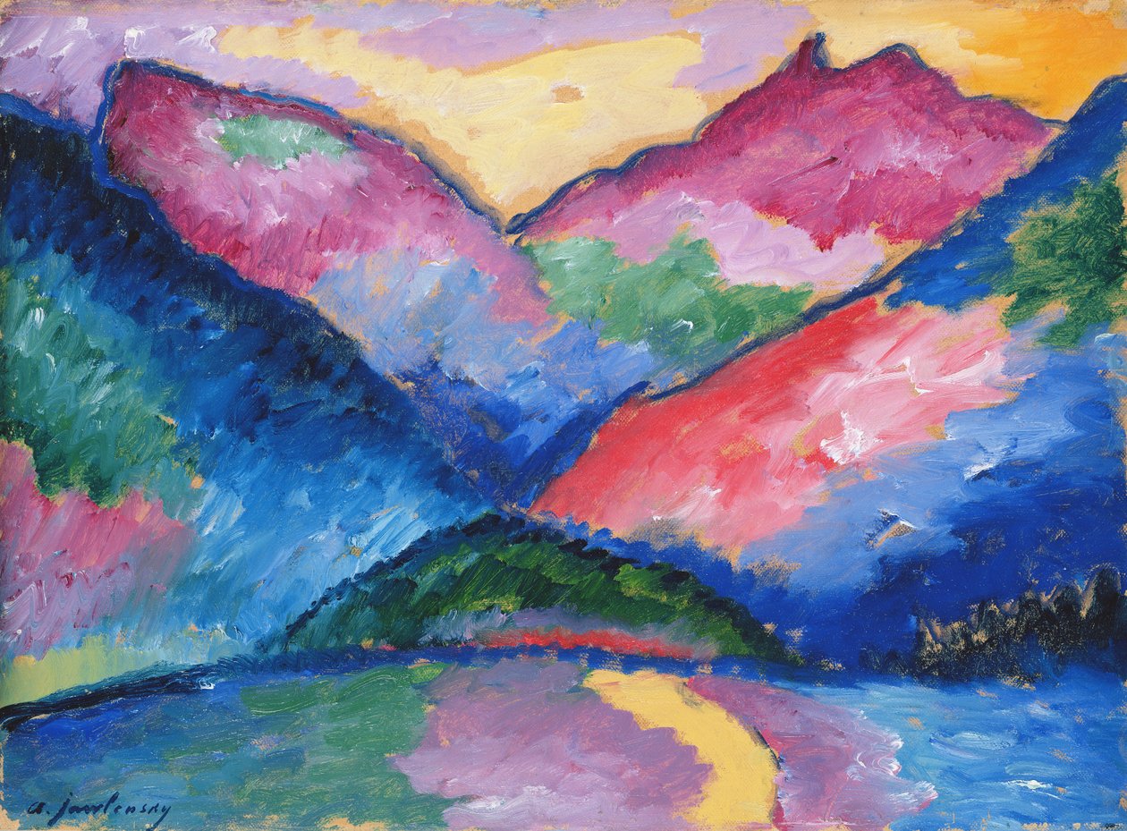 Oy-dalen, 1910 (olja på kartong) av Alexej von Jawlensky