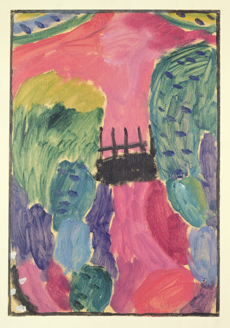 Den röda vägen, 1915 av Alexej von Jawlensky