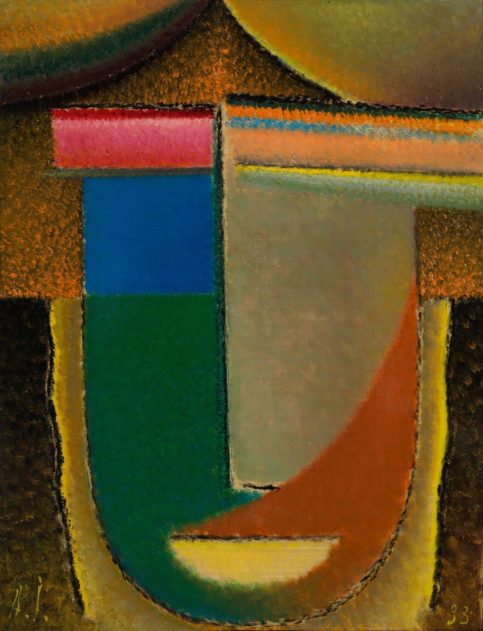 Abstrakt Head Africa, 1933 av Alexej von Jawlensky
