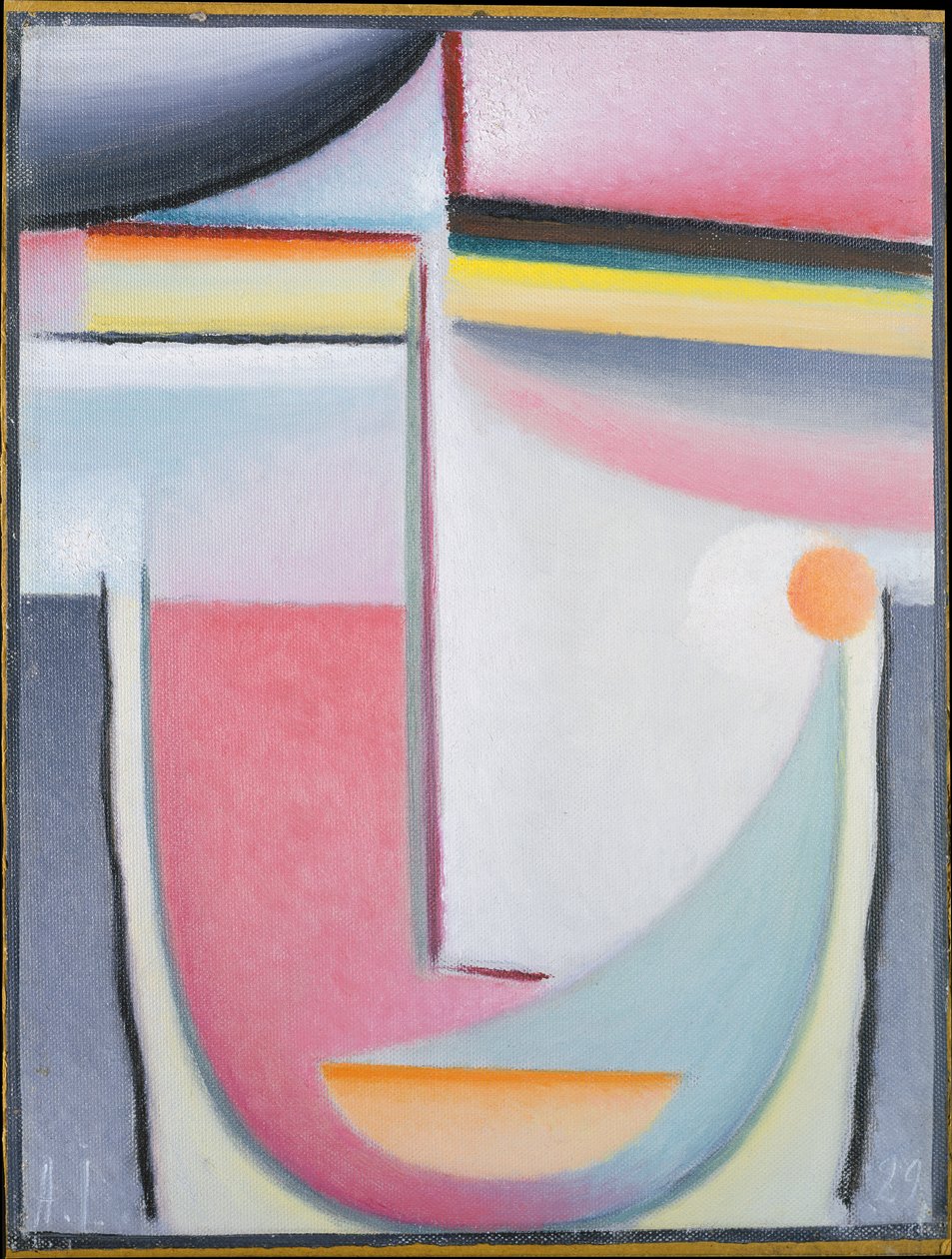 Abstrakt huvud: Symfoni i rosa av Alexej von Jawlensky