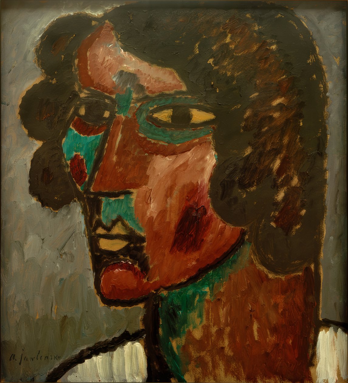 Porträtt av Sacharoff av Alexej von Jawlensky