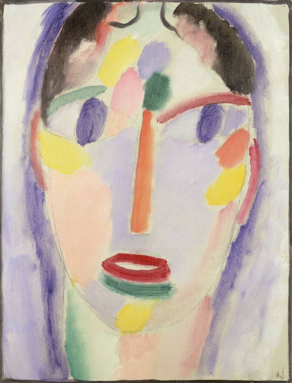 Blått huvud; Kopf In Blau, 1918 av Alexej von Jawlensky