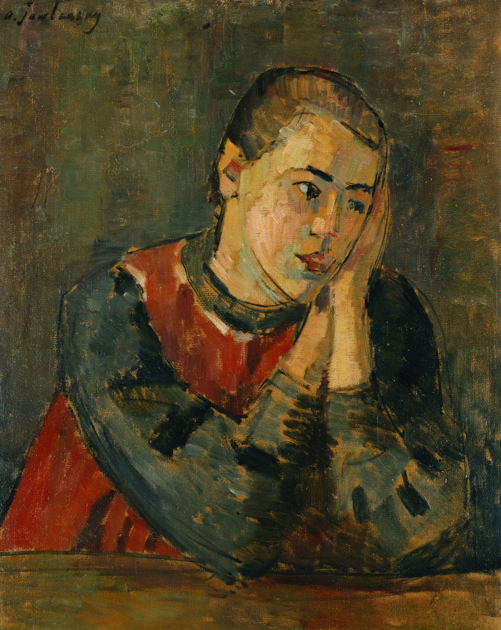 Barn med trimmat huvud; Barn med beskuret huvud, 1906 av Alexej von Jawlensky