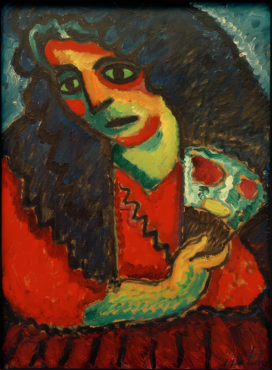 Kvinna med fläkt av Alexej von Jawlensky