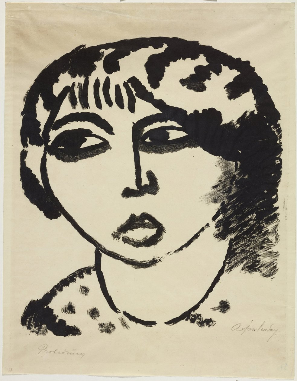 kvinna huvud av Alexej von Jawlensky