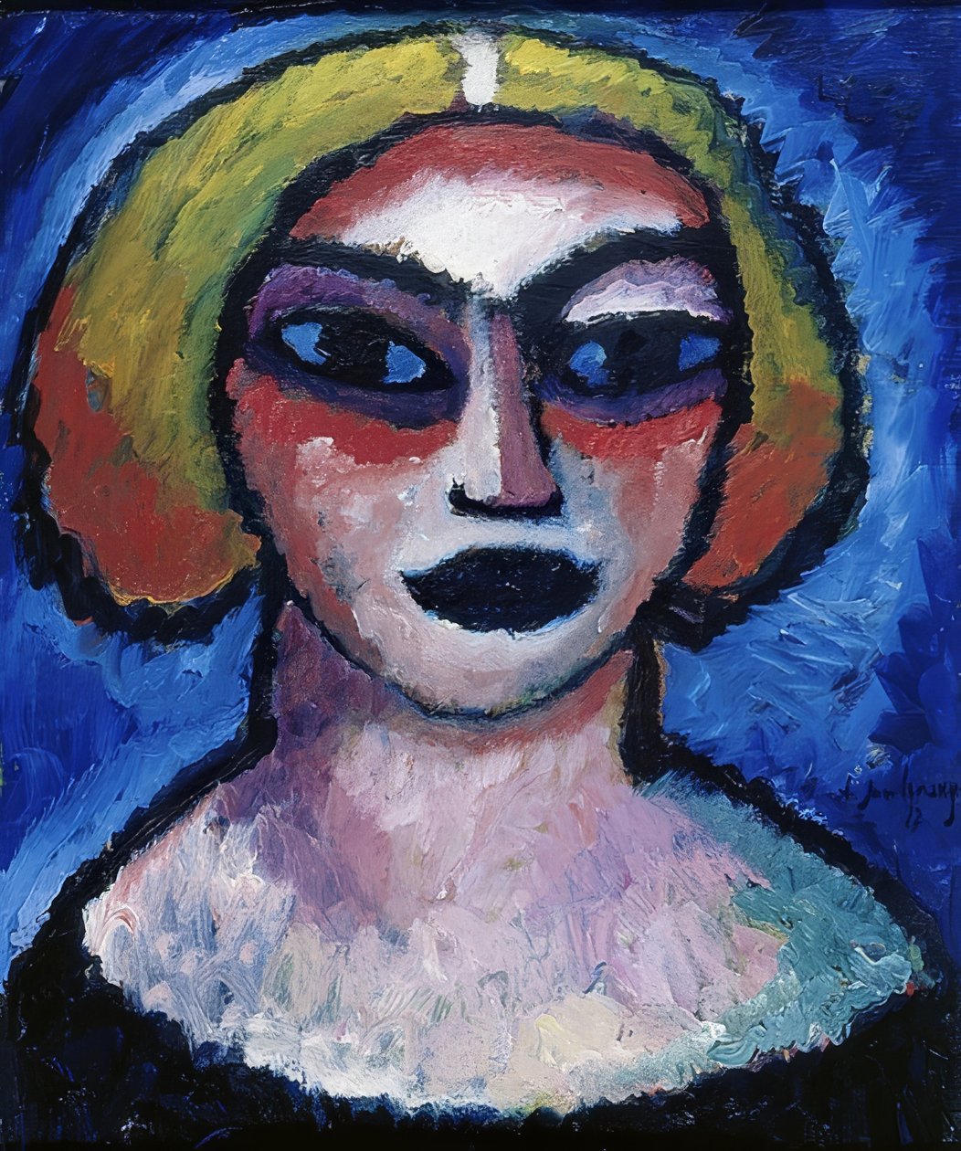 Kvinnohuvud. 1912 av Alexej von Jawlensky